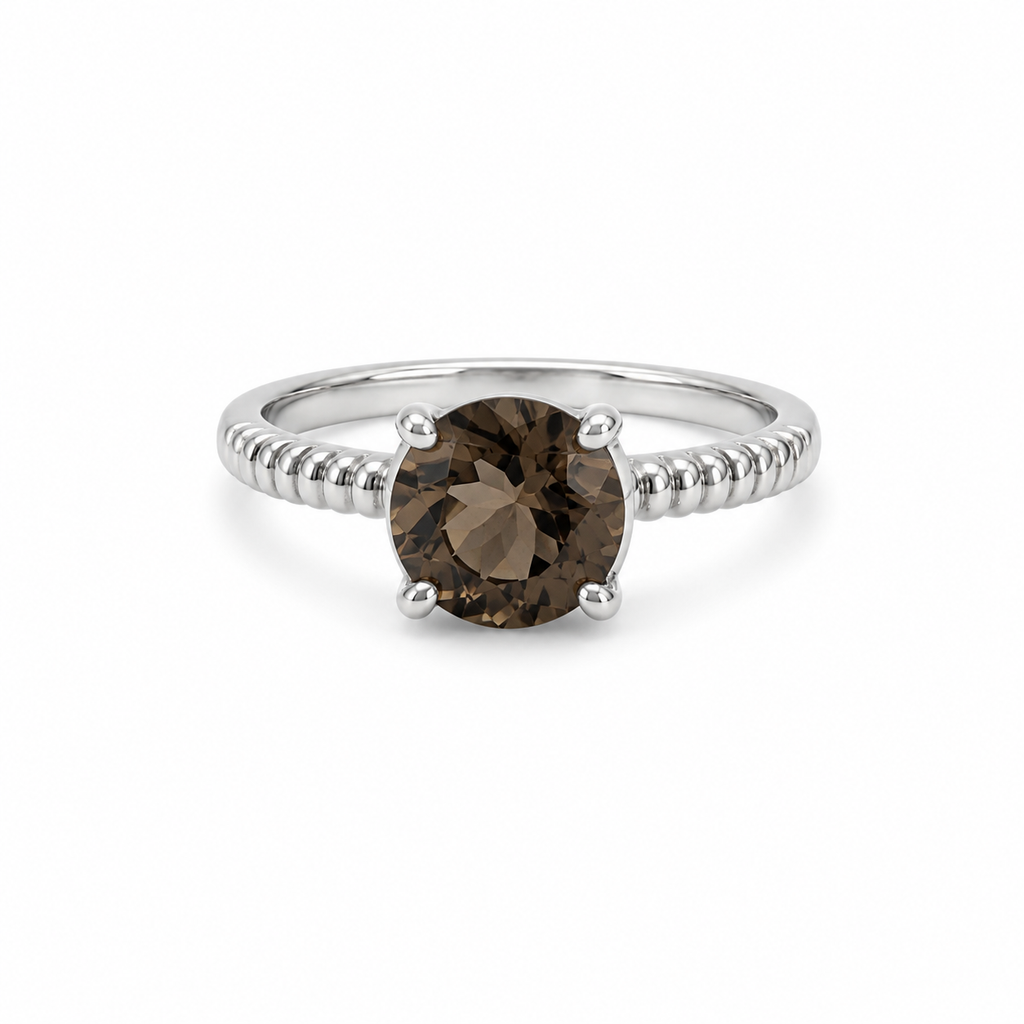 Quartz Solitaire Sterling Silver Ring in 925 sterling silver - photo 1 of 2