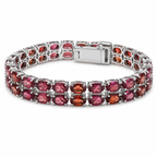 Garnet Sterling Silver Bracelet in 925 sterling silver - photo 2 of 4