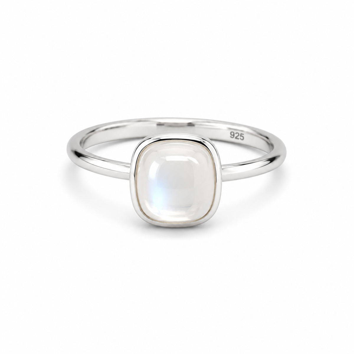Moonstone Solitaire Sterling Silver Ring in 925 sterling silver - photo 3 of 4