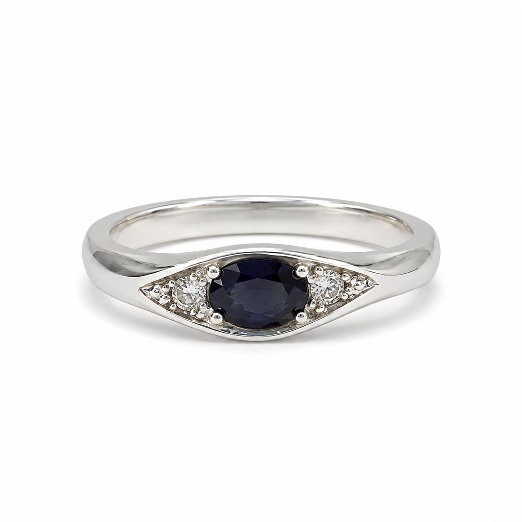 Spinel Solitaire Sterling Silver Ring in 925 sterling silver - photo 2 of 4