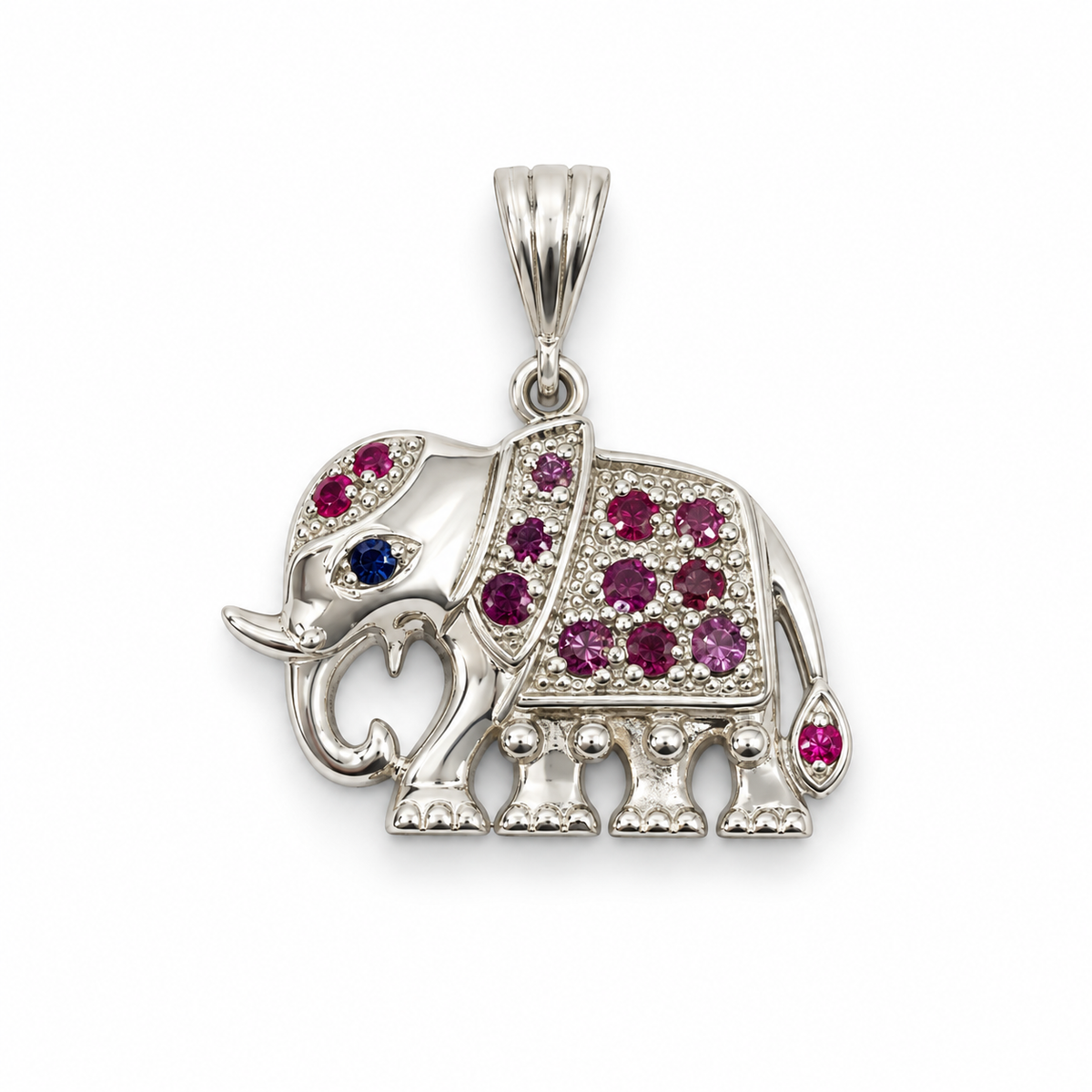 Multicolour Gemstone Sterling Silver Pendant in 925 sterling silver - photo 1 of 4