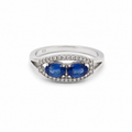 Blue Sapphire Sterling Silver Ring in 925 sterling silver - photo 1 of 4