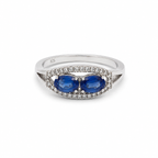 Blue Sapphire Sterling Silver Ring in 925 sterling silver - photo 1 of 4