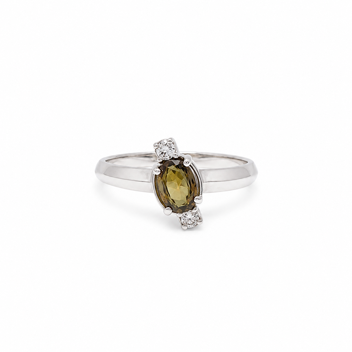 Quartz Three-Stone Sterling Silver Ring in 925 sterling silver - photo 2 of 4