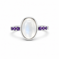 Moonstone Solitaire Sterling Silver Ring in 925 sterling silver - photo 1 of 4