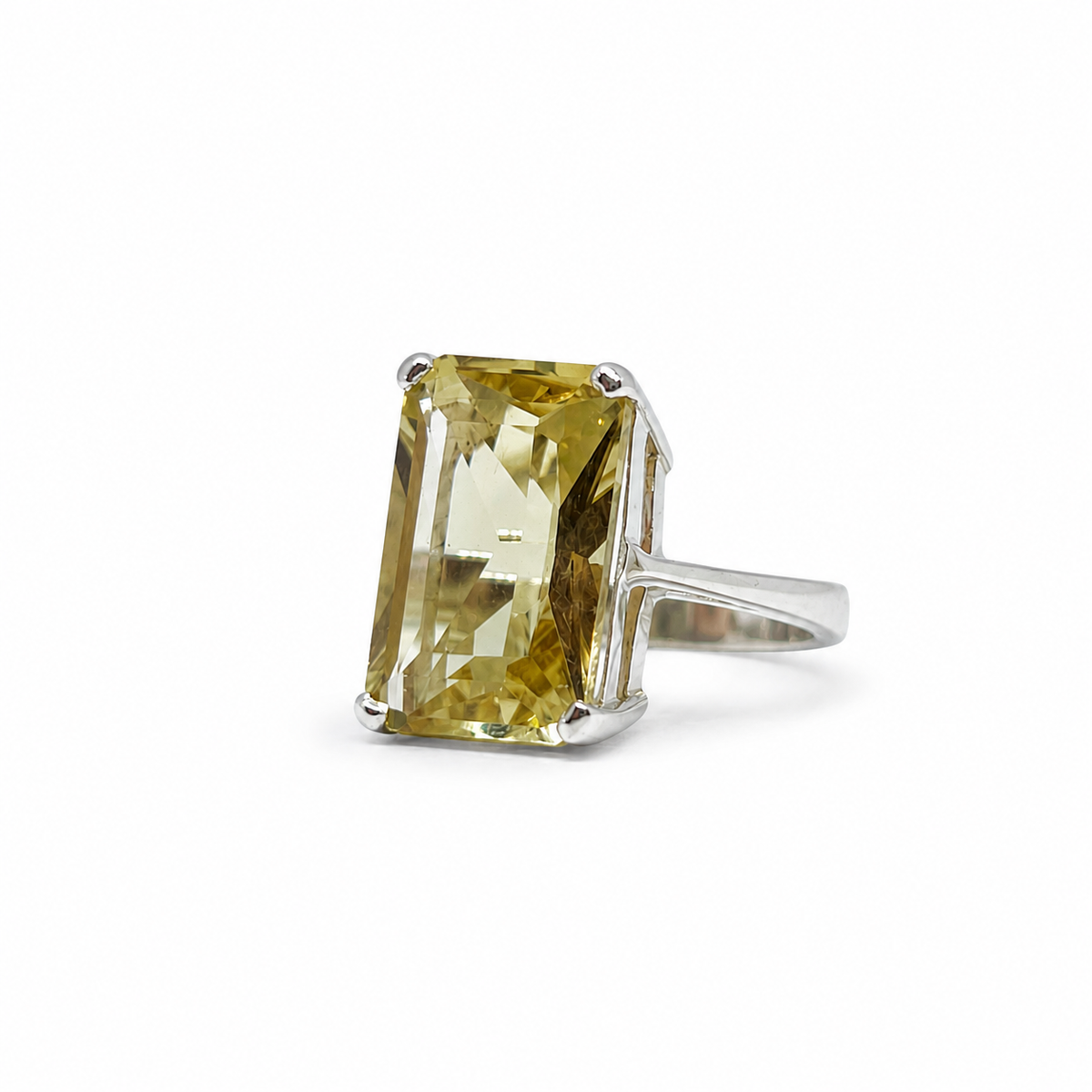Citrine Solitaire Sterling Silver Ring in 925 sterling silver - photo 3 of 3