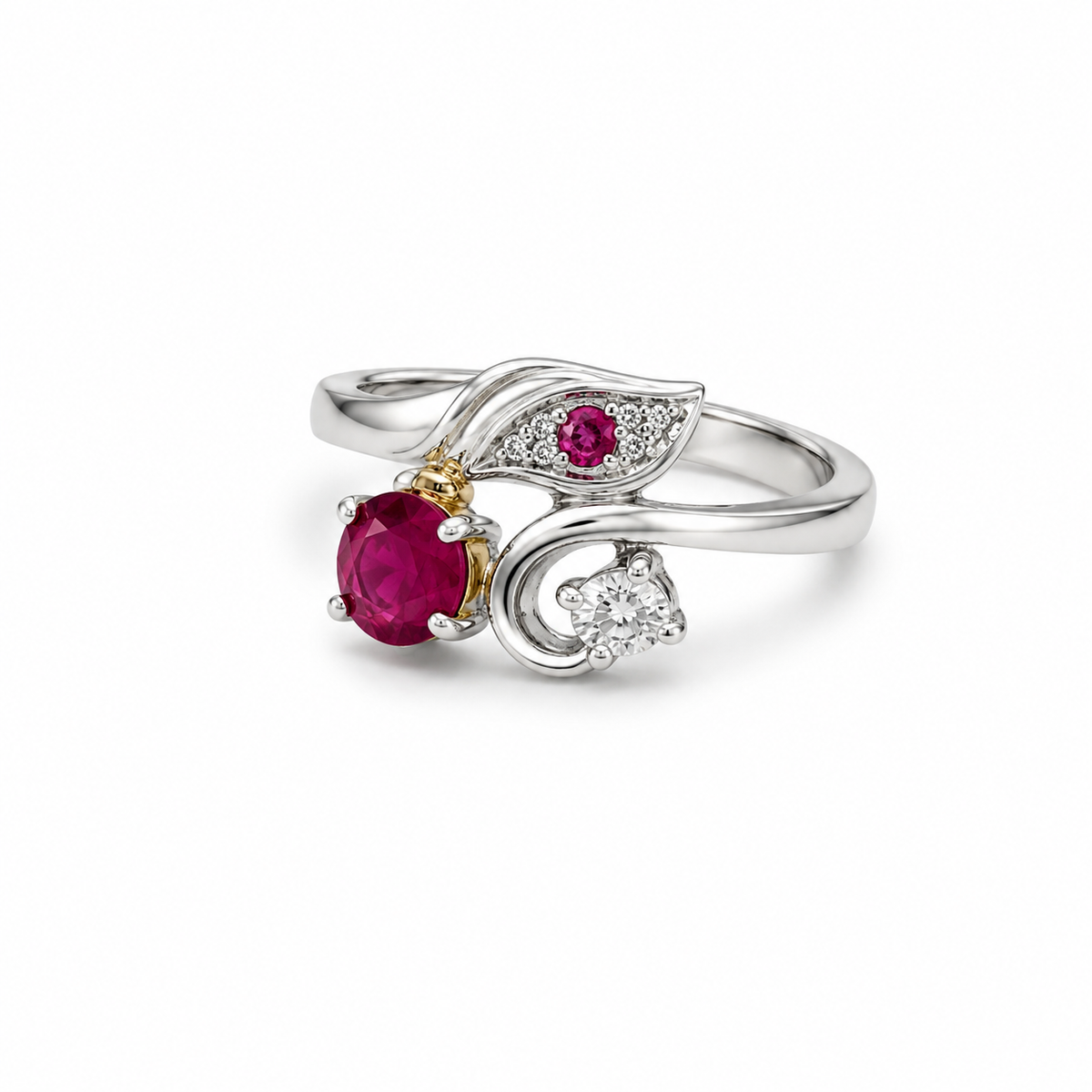 Ruby Floral Sterling Silver Ring in 925 sterling silver - photo 6 of 6