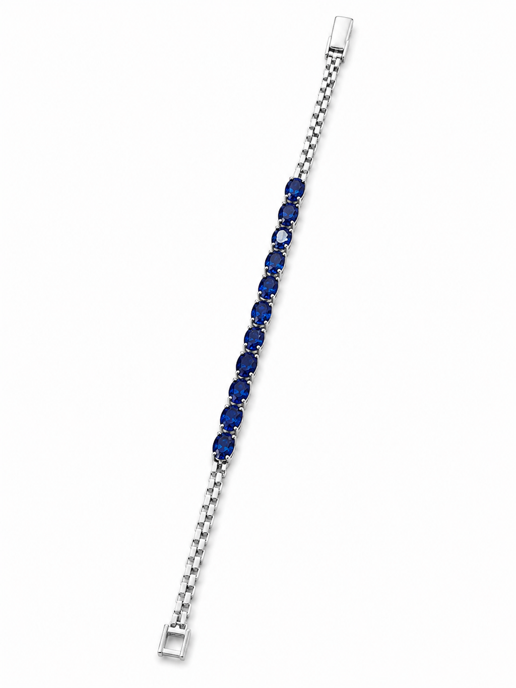 Blue Sapphire Sterling Silver Bracelet in 925 sterling silver - photo 3 of 4