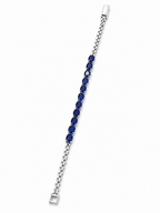 Blue Sapphire Sterling Silver Bracelet in 925 sterling silver - photo 3 of 4