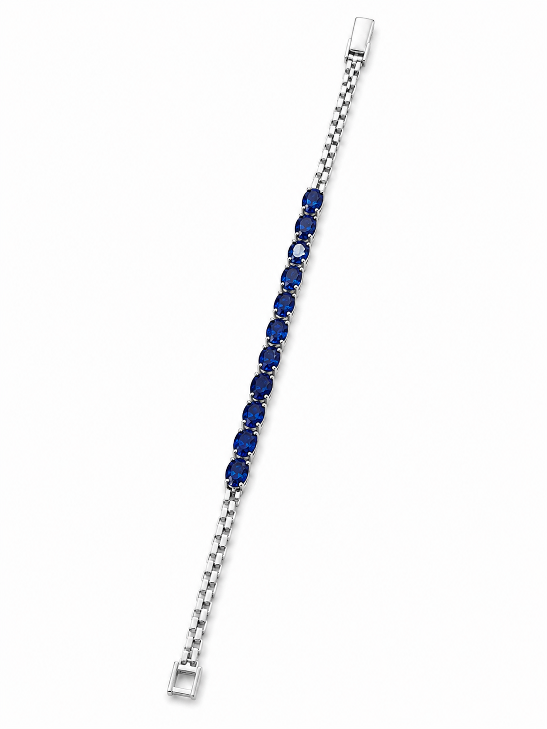 Blue Sapphire Sterling Silver Bracelet in 925 sterling silver - photo 3 of 4