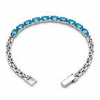 Blue Topaz Sterling Silver Bracelet in 925 sterling silver - photo 4 of 4