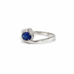 Blue Sapphire Solitaire Sterling Silver Ring in 925 sterling silver - photo 3 of 7