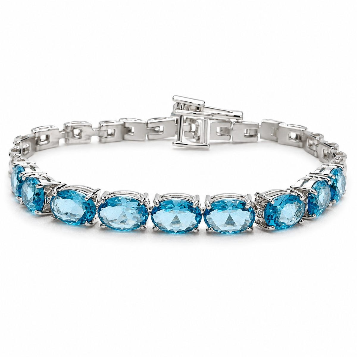 Blue Topaz Sterling Silver Bracelet in 925 sterling silver - photo 2 of 4