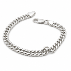 Wide Curb Chain Sterling Silver Bracelet in 925 sterling silver - photo 1 of 4