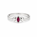 Ruby Solitaire Sterling Silver Ring in 925 sterling silver - photo 4 of 6