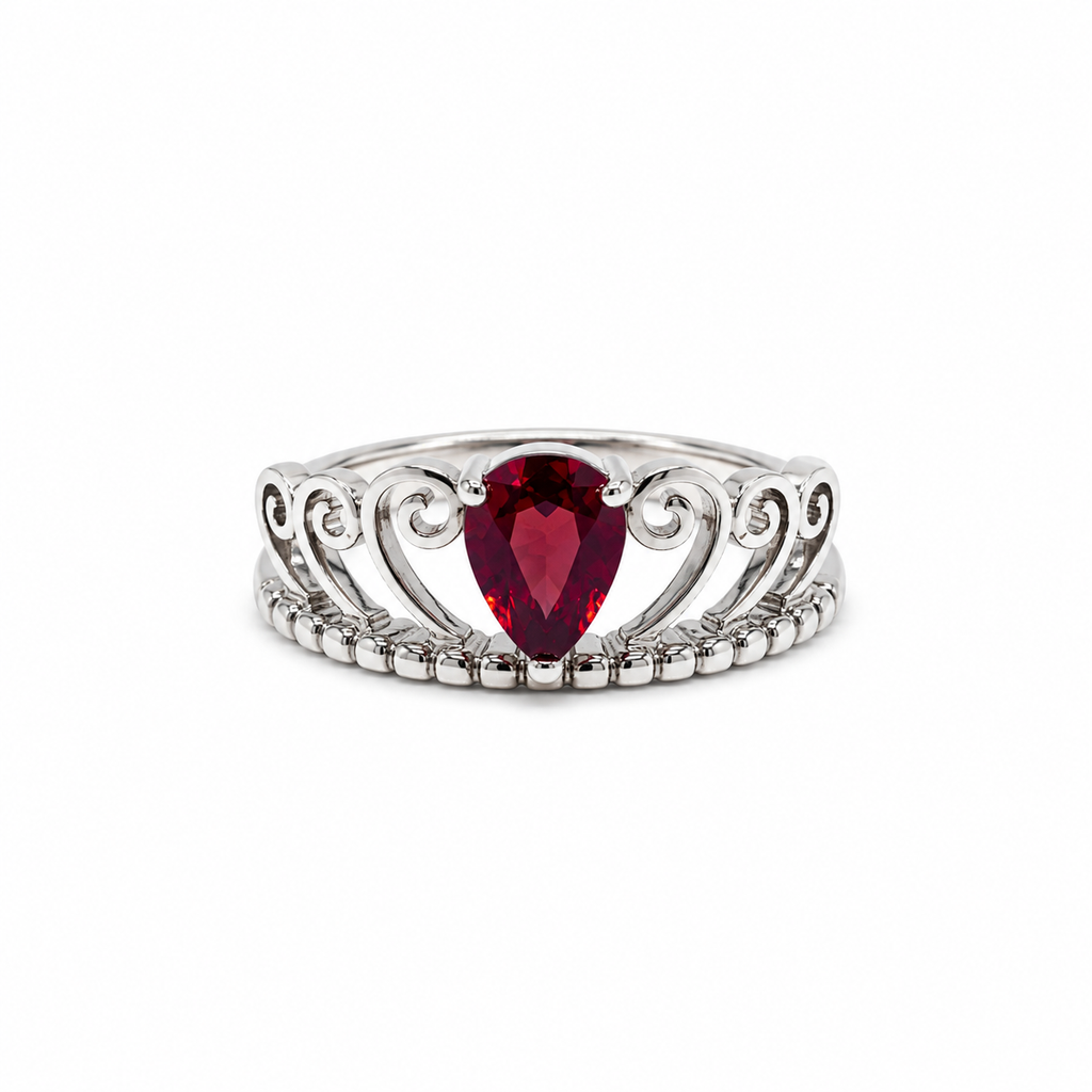 Garnet Vintage Sterling Silver Ring in 925 sterling silver - photo 2 of 4