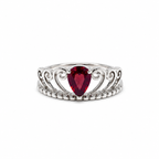 Garnet Vintage Sterling Silver Ring in 925 sterling silver - photo 2 of 4