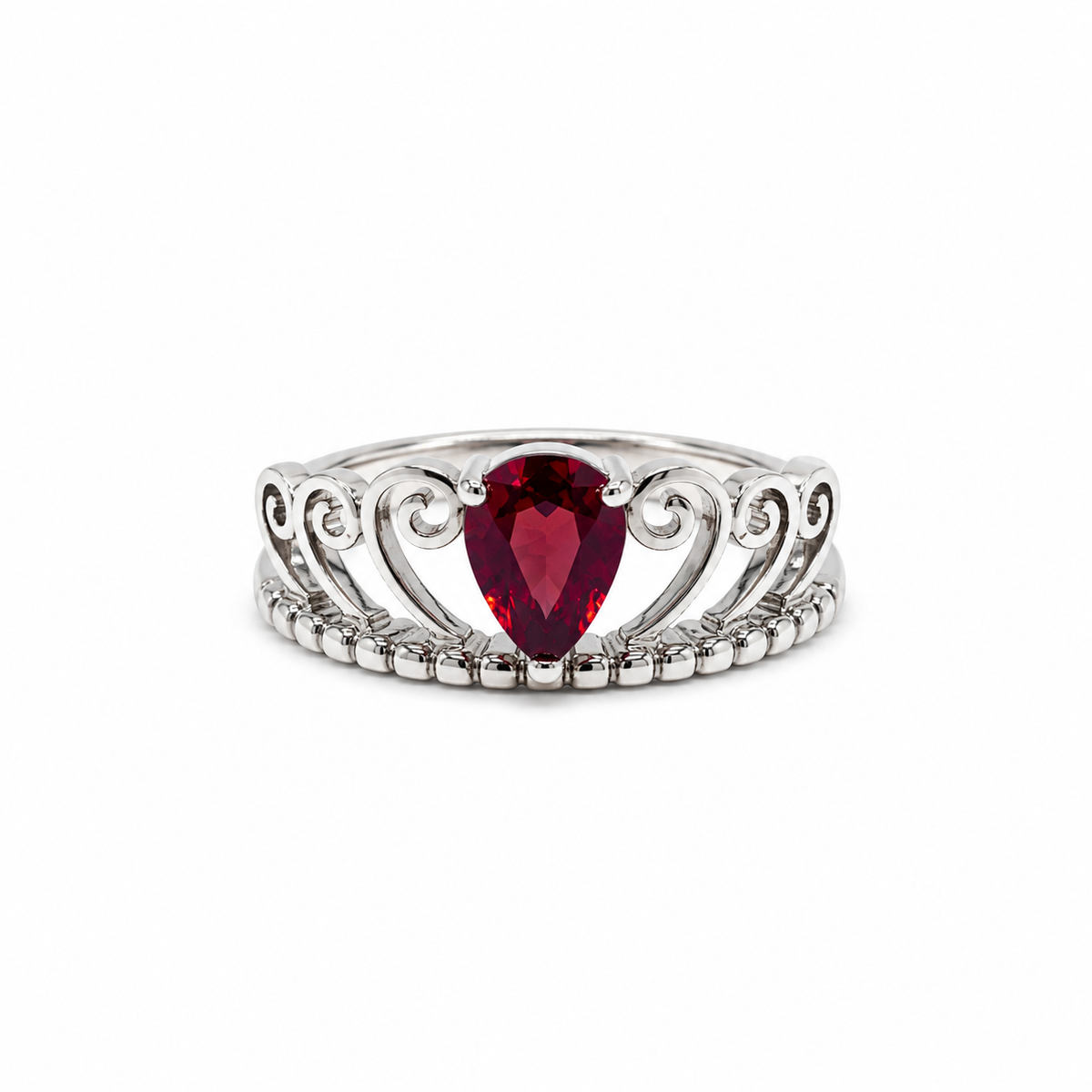 Garnet Vintage Sterling Silver Ring in 925 sterling silver - photo 2 of 4