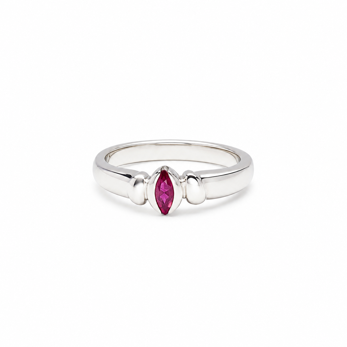 Ruby Solitaire Sterling Silver Ring in 925 sterling silver - photo 6 of 6