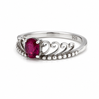 Garnet Vintage Sterling Silver Ring in 925 sterling silver - photo 2 of 4