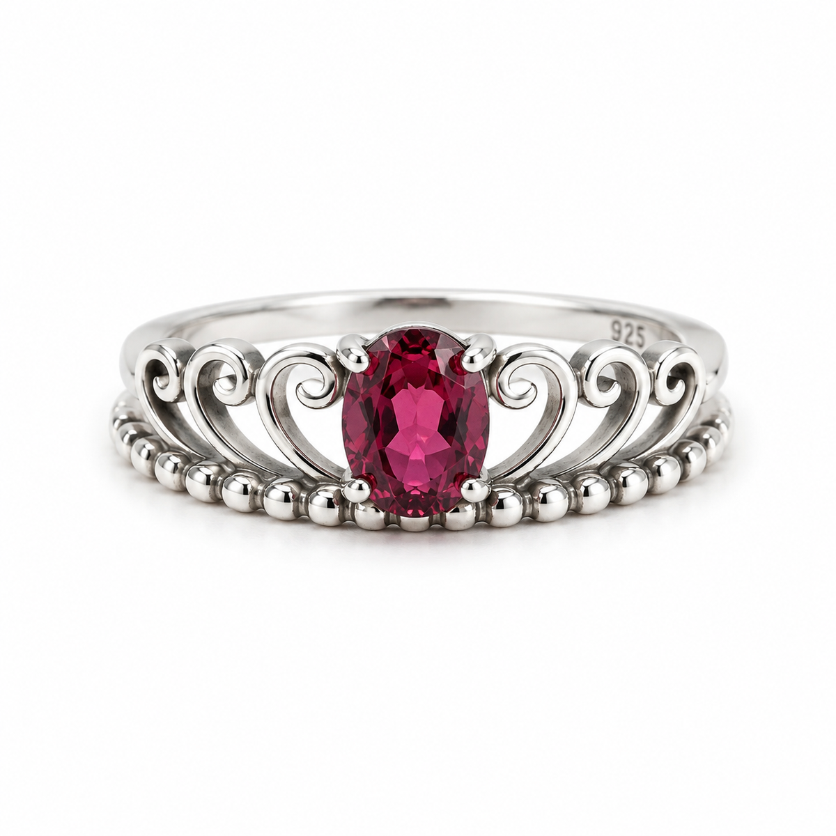 Garnet Vintage Sterling Silver Ring in 925 sterling silver - photo 1 of 4