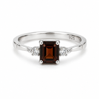 Quartz Three-Stone Sterling Silver Ring in 925 sterling silver - photo 4 of 4