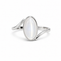 Moonstone Solitaire Sterling Silver Ring in 925 sterling silver - photo 1 of 4