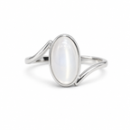 Moonstone Solitaire Sterling Silver Ring in 925 sterling silver - photo 1 of 4