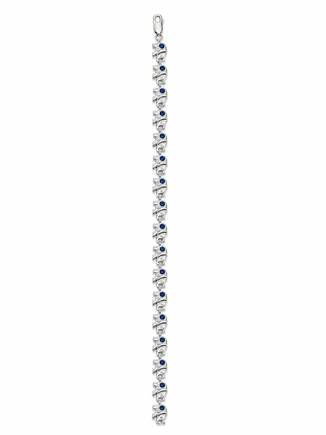Blue Sapphire Sterling Silver Bracelet in 925 sterling silver - photo 4 of 4