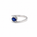 Blue Sapphire Solitaire Sterling Silver Ring in 925 sterling silver - photo 1 of 7