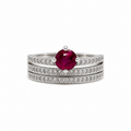 Garnet Vintage Sterling Silver Ring in 925 sterling silver - photo 1 of 3