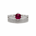 Garnet Vintage Sterling Silver Ring in 925 sterling silver - photo 1 of 3