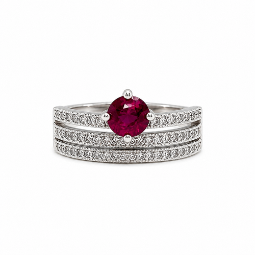Garnet Vintage Sterling Silver Ring in 925 sterling silver - photo 1 of 3