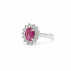 Pink Tourmaline Sterling Silver Ring in 925 sterling silver - photo 1 of 2
