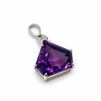 Amethyst & American Diamond Sterling Silver Pendant in 925 sterling silver - photo 2 of 4