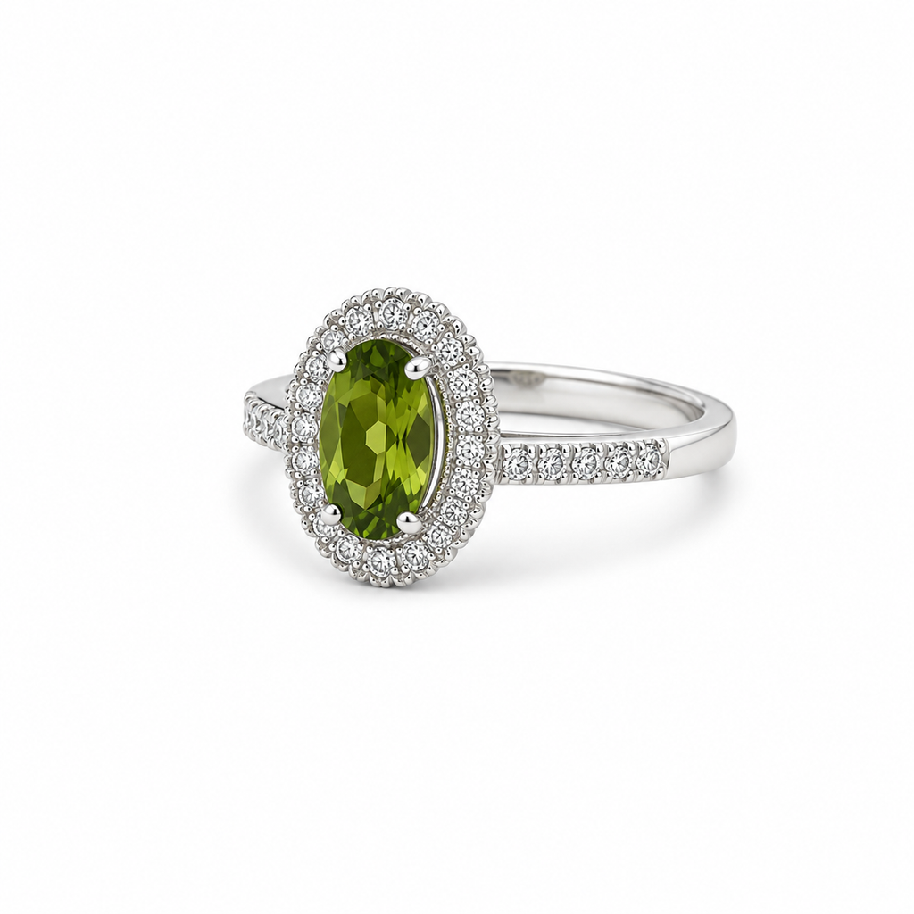 Zircon Halo Sterling Silver Ring in 925 sterling silver - photo 4 of 4