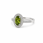Zircon Halo Sterling Silver Ring in 925 sterling silver - photo 4 of 4