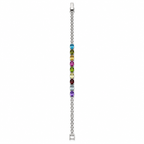 Multicolour Gemstone Sterling Silver Bracelet in 925 sterling silver - photo 3 of 4