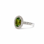 Zircon Halo Sterling Silver Ring in 925 sterling silver - photo 3 of 4