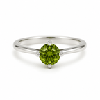 Peridot Solitaire Sterling Silver Ring in 925 sterling silver - photo 2 of 4
