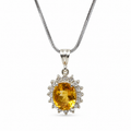 Citrine Sterling Silver Pendant in 925 sterling silver - photo 1 of 4
