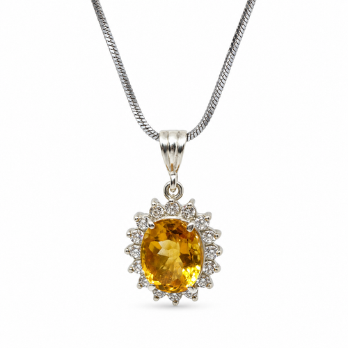 Citrine Sterling Silver Pendant in 925 sterling silver - photo 1 of 4