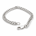 Wide Curb Chain Sterling Silver Bracelet in 925 sterling silver - photo 2 of 4