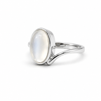 Moonstone Solitaire Sterling Silver Ring in 925 sterling silver - photo 3 of 4