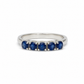 Blue Sapphire Vintage Sterling Silver Ring in 925 sterling silver - photo 1 of 4