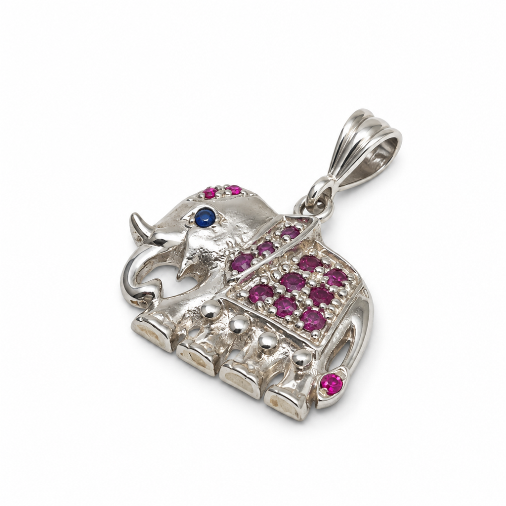 Multicolour Gemstone Sterling Silver Pendant in 925 sterling silver - photo 3 of 4