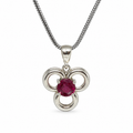 Garnet Sterling Silver Pendant in 925 sterling silver - photo 1 of 4