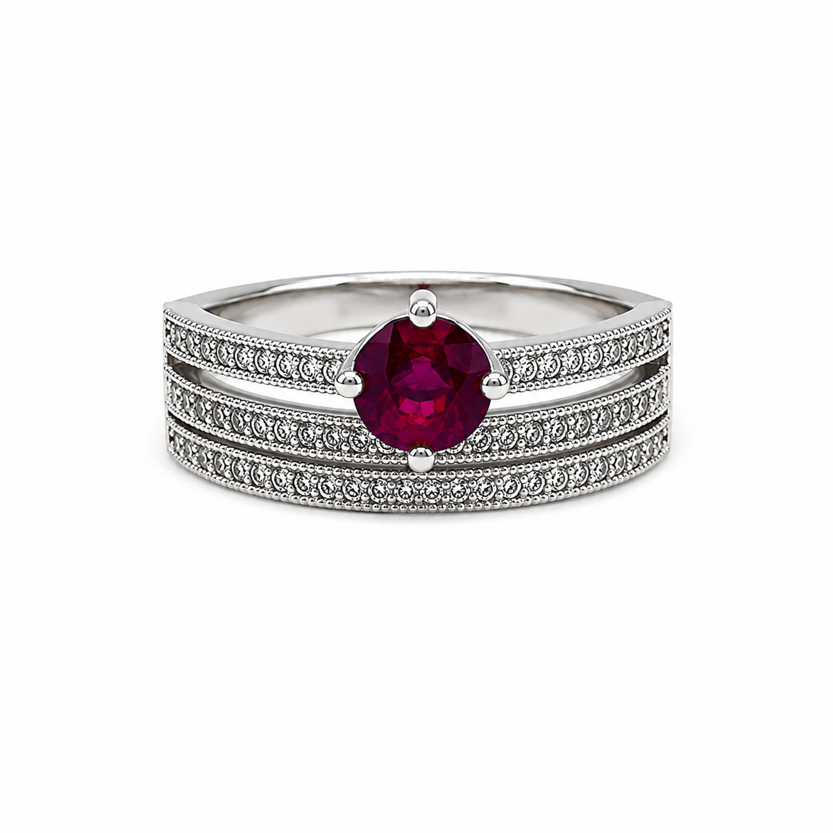 Garnet Vintage Sterling Silver Ring in 925 sterling silver - photo 2 of 3