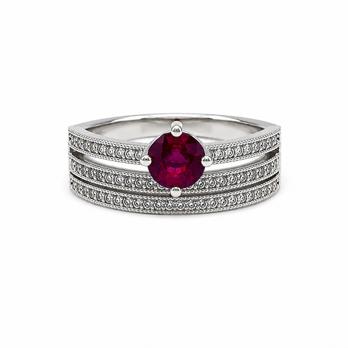 Garnet Vintage Sterling Silver Ring in 925 sterling silver - photo 2 of 3
