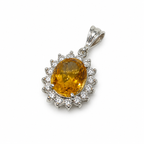 Citrine Sterling Silver Pendant in 925 sterling silver - photo 3 of 4
